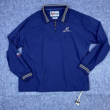 Vintage Nascar Rusty Wallace #2 Men's 1/4 Zip Windbreaker Chase Authentics Sz XL
