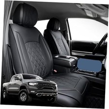 Super Cover for Dodge Ram Seat Covers 2002-2025 2026 2PCS Front/Black