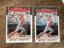 (2) MIKE HEATH 1986 Topps Traded Cards!!  #46T  ST. LOUIS CARDINALS