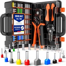Set punte crimpatura elettrica 24 pezzi, pinza multifunzionale, kit elettricista