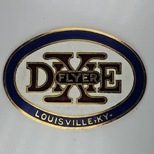 RARE Vintage DIXIE FLYER Automobile Radiator Badge Motor Car Hood Emblem Repro
