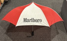 Vintage Marlboro Pinwheel Umbrella 90 s Red White Spell Out NWT
