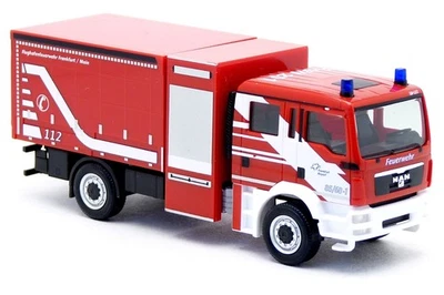 Herpa 098861 MAN TGM Doka MzGW Gerätewagen Feuerwehr Frankfurt Flughafen 1:87 H0 - Bild 1 von 3
