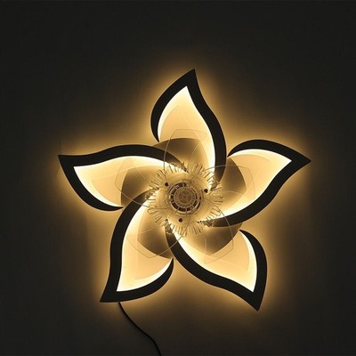 27'' Große Blumen Design Decken Ventilator Leuchte Modern Wohnzimmer Schlafzimmer Decken Lampe