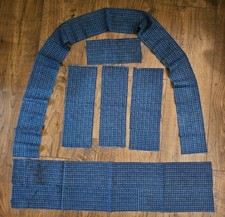 Antique Fabric Indigo Blue Cutter Quilt 6 Pieces