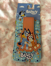 Bluey Bingo Faux Leather ID Wallet Card Holder, Stars Pattern, ID Window