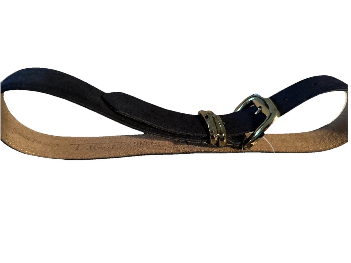 Talbots Crystal Statement Buckle Belt Black Suede Leather Womens Size L NWT Talbots Women main image 3
