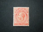 Falkland Islands KGV 1925 1d orange-vermilion SG74b UM/MNH