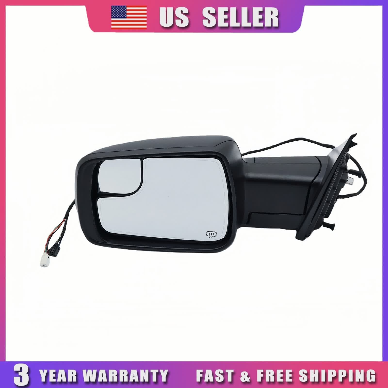 Mirror w/ Power Fold Signal & Puddle Lamp For 19-24 Ram 1500 Left Side Textured thumbnail 15