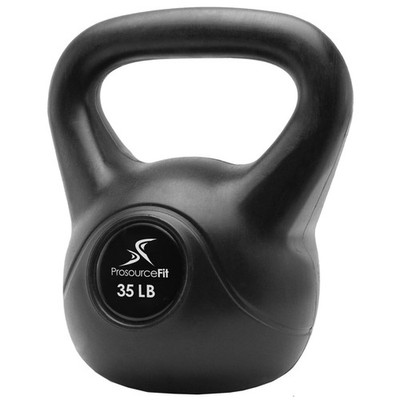 ProsourceFit Vinyl Coated Cast Iron Kettlebells 35 lb for Home Gym
