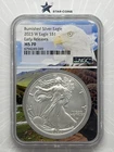 2023 W Burnished Silver Eagle NGC MS70 Eagle Core & Label