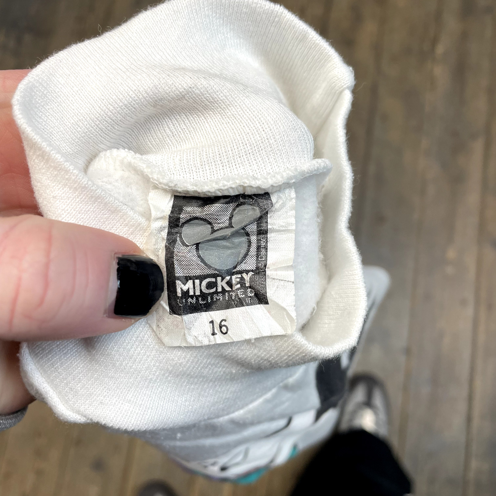 Mickey Mouse Sweatshirt Y2K Walt Disney Jumper, White, Womens Large image 7
