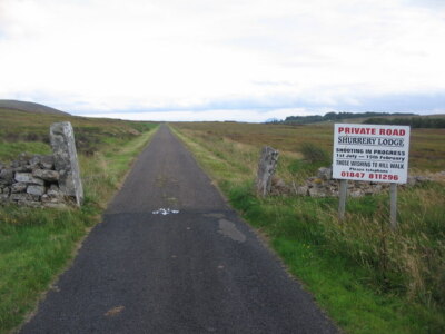 Photo 6x4 Private road to Shurrery Lodge Broubster A view looking to the  c2007