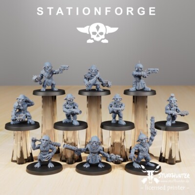 Orkaz Goblins (10) - Station Forge - Space Orks Greenskins Wargaming Scifi