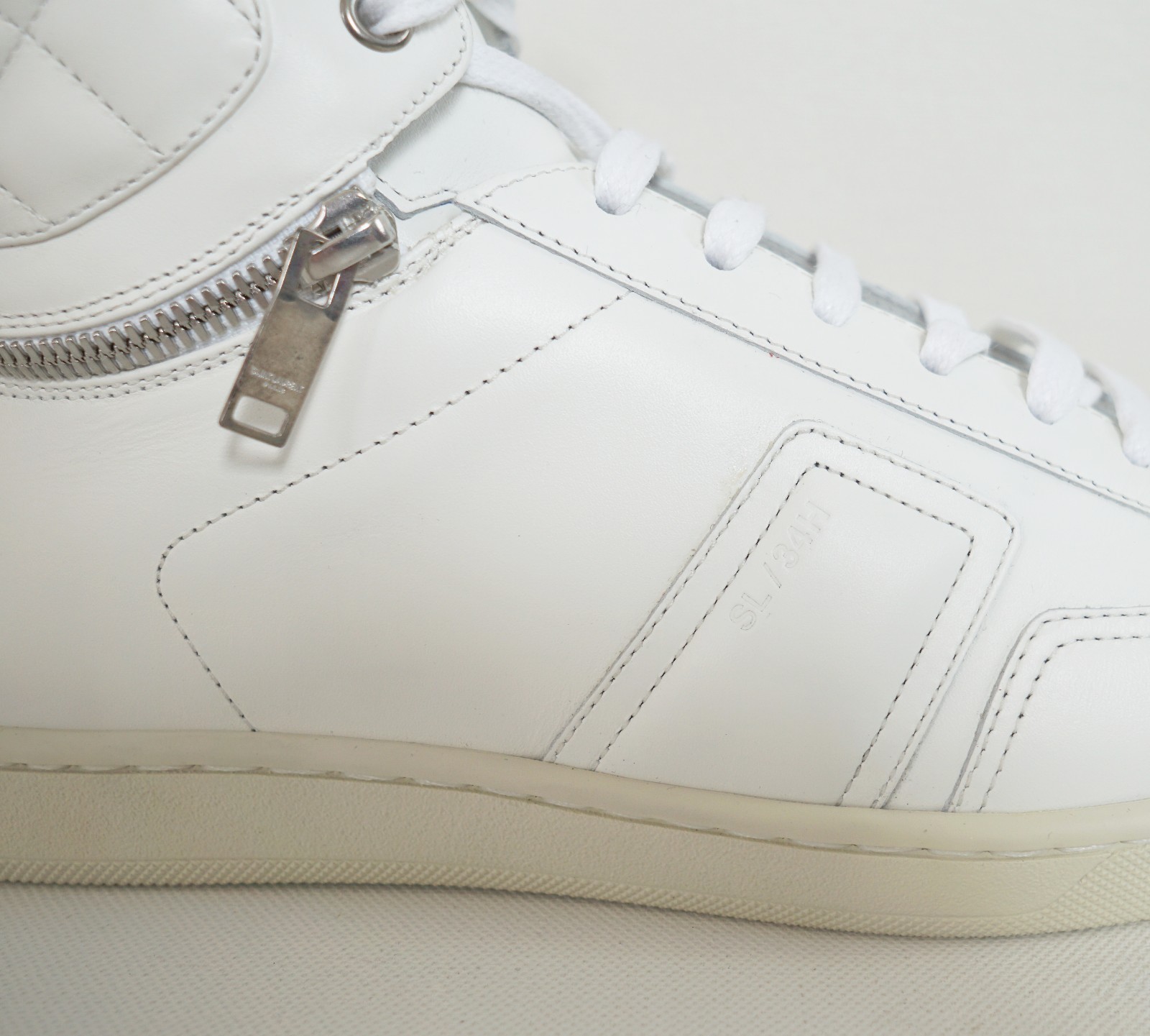 Nuove sneakers alte SAINT LAURENT Paris SL34H in pelle MOTOCROSS EUR 40 US 7