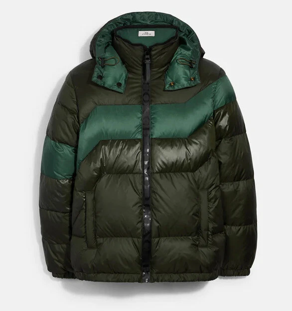 Coach Puffer Jacket Cappotto Taglia Media Uomo Uvetta Leggero