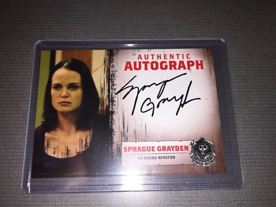 Sons Of Anarchy Authentic Autograph Card Of Sprague Grayden As