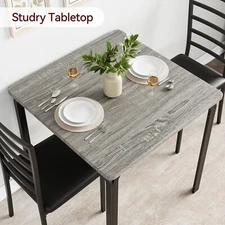 3 Piece Dining Table Set for 2,Modern Kitchen Table and Upholstered Chairs Set