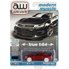 Autoworld Aw64352 Awsp094 A 2019 Chevrolet Camaro Zl1 1le Nickey 164 Red Chase