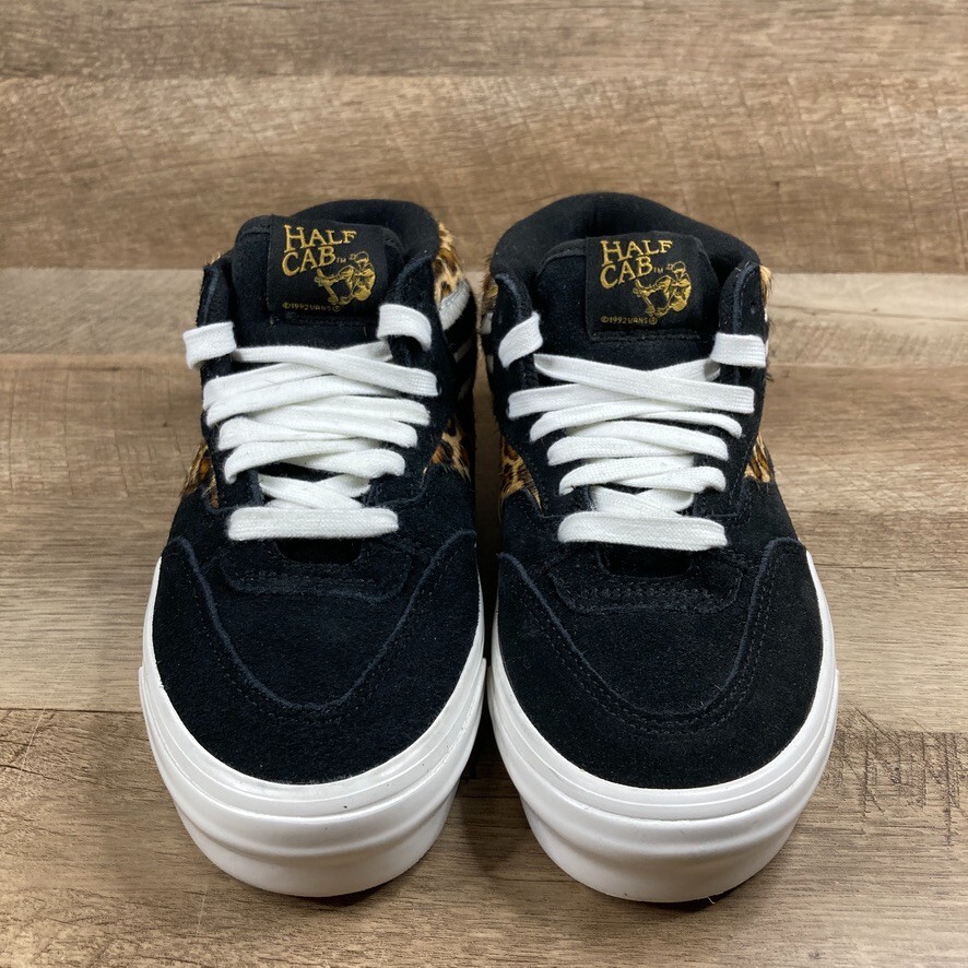 VANS Half Cab 33 DX Jungle Clash Shoes Black Brown Leopard VANS Half Cab 33 DX Jungle Clash Shoes Black Brown Leopard