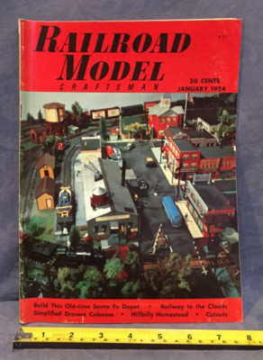 Railroad Model Craftsman January 1954 Build This Old-Time Santa Fe Depot