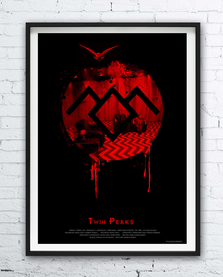 TWIN PEAKS -- polish poster DAVID LYNCH movie mulholland print