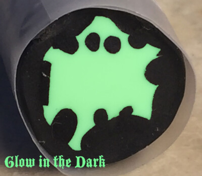 Glow in the dark spooky ghost polymer clay cane, raw clay for your creations