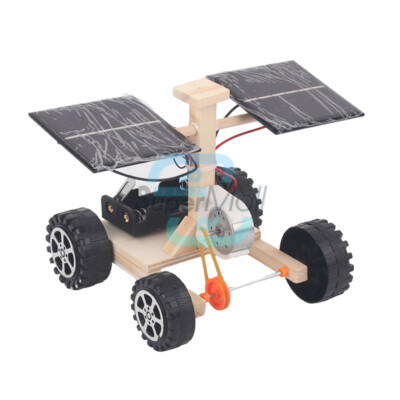 Wooden DIY Solar Remote Control Racing Car Model Student Science Project Mterial