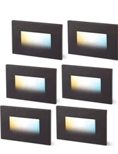 Dimmable 3 Color LED Indoor Outdoor Step 12vac/dc Oil Rubbed Bronze Cloudy Bay 