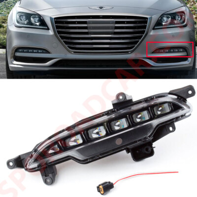 2017-2019 Hyundai Genesis G80 Front DRL LED Fog Lamp Light Wire Lh