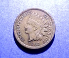 1862 Copper Nickel Indian Cent XF