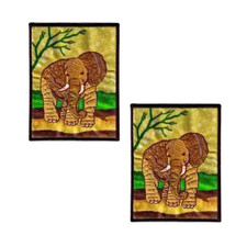 Elephant in Natural Environment Jungle (2 Pack) Iron On Patch