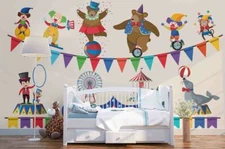 3D Circus Park Wallpaper Wall Mural Removable Self-adhesive Sticker 513