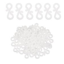 100PC Mini Plastic Gutter Hooks for Outdoor Lights NEW Cable Hanging Clips