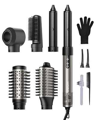 MCURO 6 in 1 Airstyler Warmluftbürste Set Haarstyler Stylingbürsten Geräuscharm