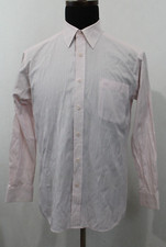 Vtg BALENCIAGA Light Pink L/S Shirt Textured Stripes Button Up Asian Size L 95cm
