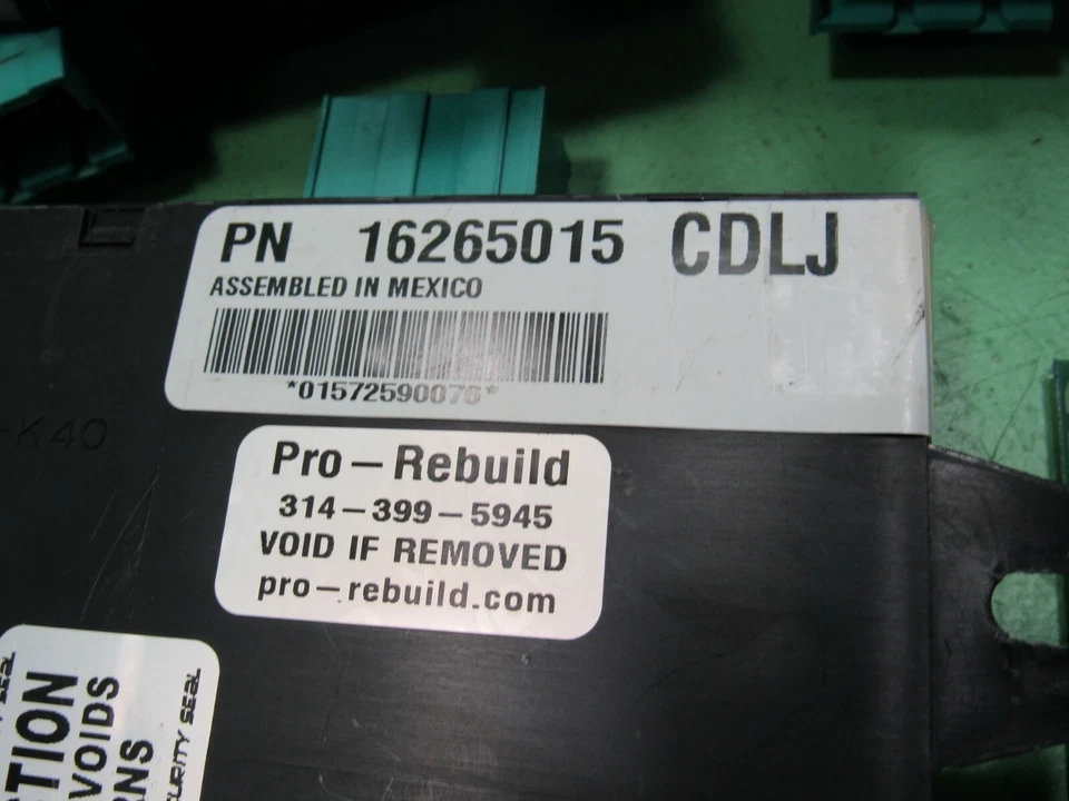 MÓDULO DE SEGURIDAD CUBAS ANTIRROBO CHEVY ASTRO GMC SAFARI VAN GM 16265015 Foto 2 de 4