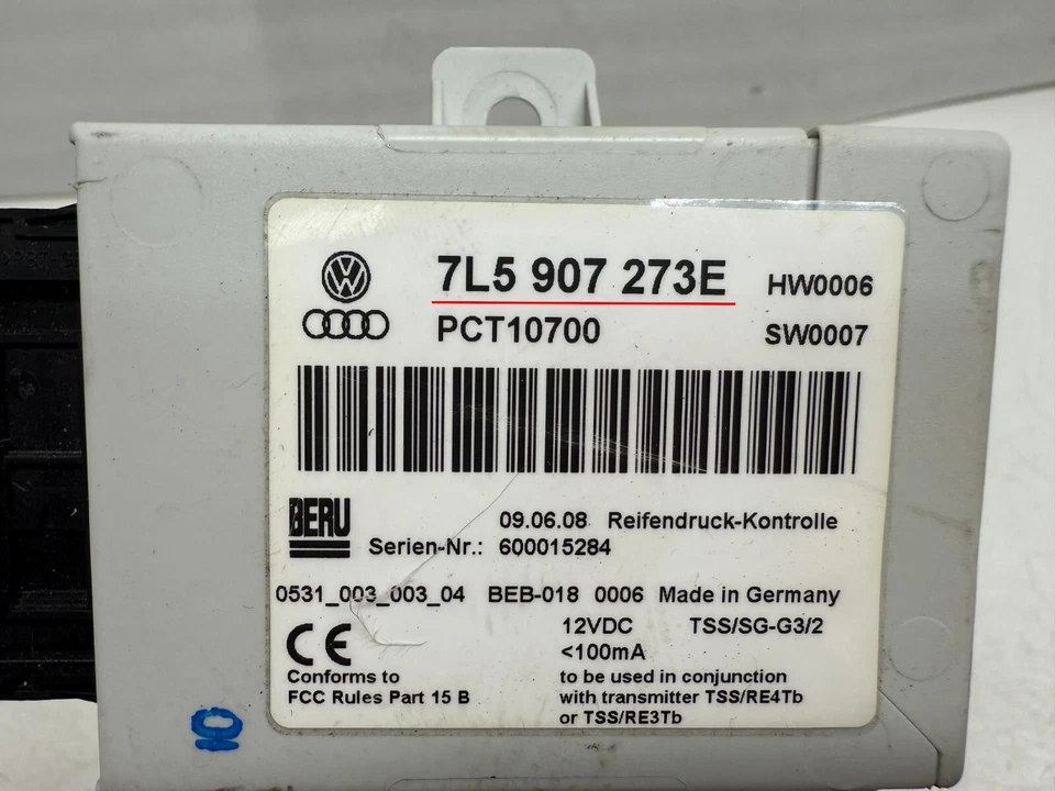 Módulo de control de monitor de presión de neumáticos P50503 2008-2010 Porsche Cayenne TPMS OEM Foto 4 de 4