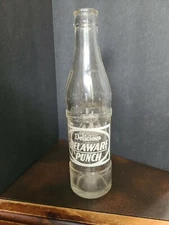 Vintage 7oz DELAWARE PUNCH ACL SODA BOTTLE  