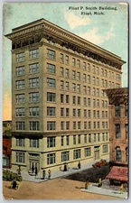 Flint P Smith Building Flint Michigan Unposted ANTIQUE Postcard 8213