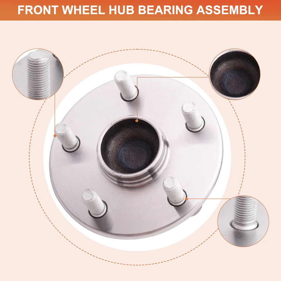 2PCS Front Wheel Hub Bearing Assembly For 2007-2017 Lexus Ls460 with ABS Foto 3 de 4