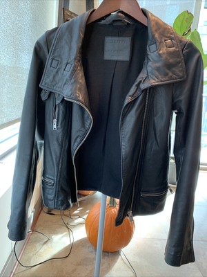 ebay all saints leather jacket