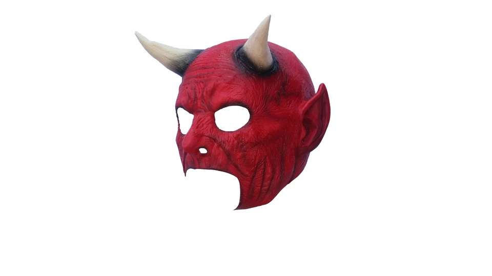 Ghoulish Productions Demon Latex Face Mask Horror Halloween Cosplay - Image 4 of 4