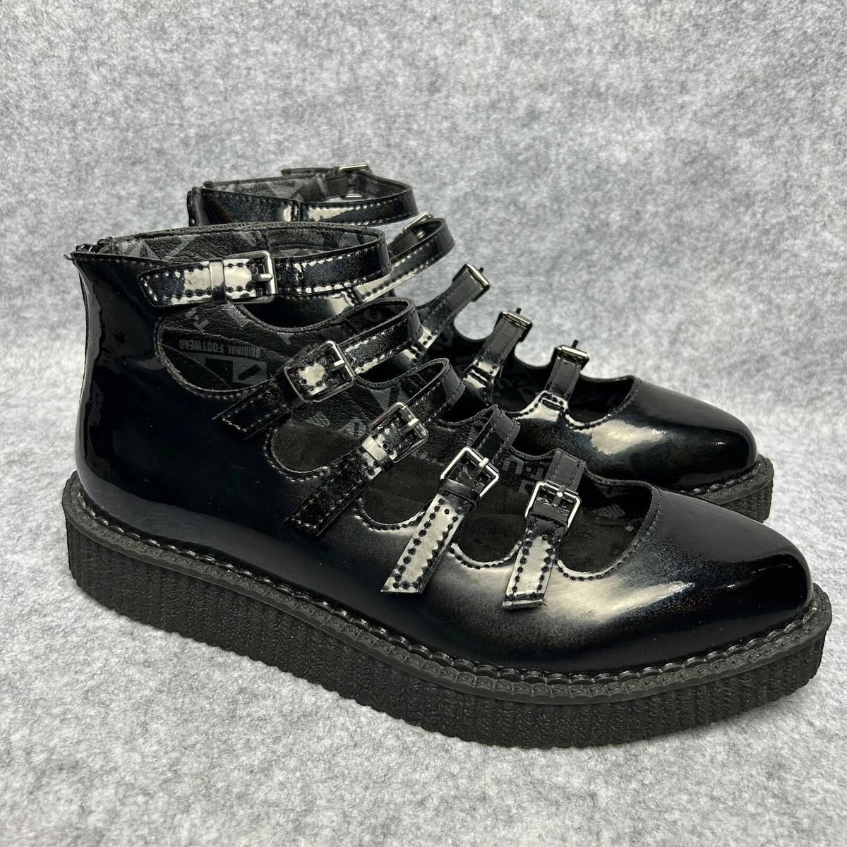  T.U.K. Shoes Multi-Strap Pointed Mary Jane Creeper | Flats