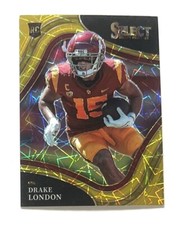 2022 PANINI SELECT DRAFT PICKS DRAKE LONDON RC YELLOW GOLD LAZER PRIZM USC💥💥