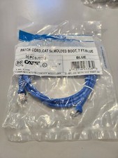 Lot of 10 Patch Cord CAT 5e Molded Boot 7 FT Blue ICC ICPCSJ07BL