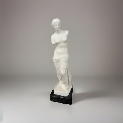 Venus De Milo Aphrodite Statue Black Marble Base 8.5  Tall 1989 France