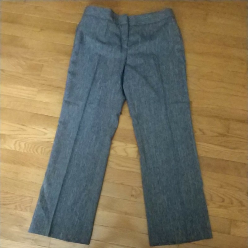 Polyester Blue Denim Look Dress Pants 12P