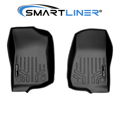 SMARTLINER Custom Fit Floor Mats 1st Row Liner Set OEM 2018-2021 Jeep Wrangler