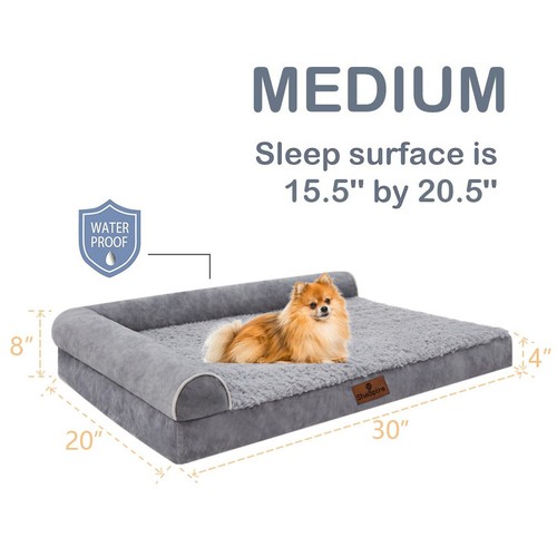 CLEARANCE Orthopedic Dog Bed Large Jumbo 2 Side Bolster Removable Foam Mat - Picture 6 of 19